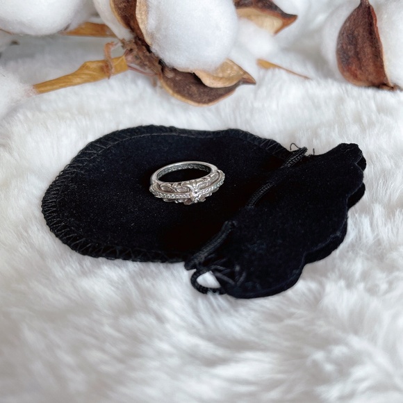 Chrome Hearts Ring Baby Classic Floral Cross Silver 925 Diamond Ring - Picture 2 of 13